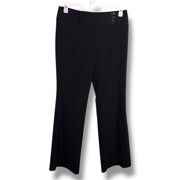 Y2K Era Size 9 Star City Black Bootcut Pants Stretch Classic Juniors Dress Pants - Picture 1 of 14